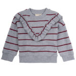 Petit Piao Sweatshirt - Light Grey Melange Stripe
