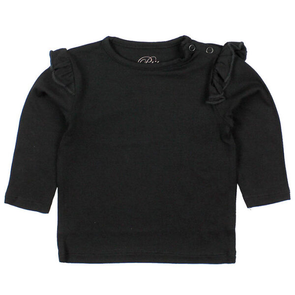 Petit by Sofie Schnoor Bluse - Sort m. Flæser Petit by Sofie Schnoor Bluse - Sort m. Flæser