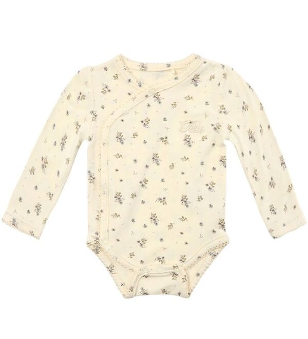 Petit by Sofie Schnoor Slå-om Body l/æ - Antique White m. Blomst