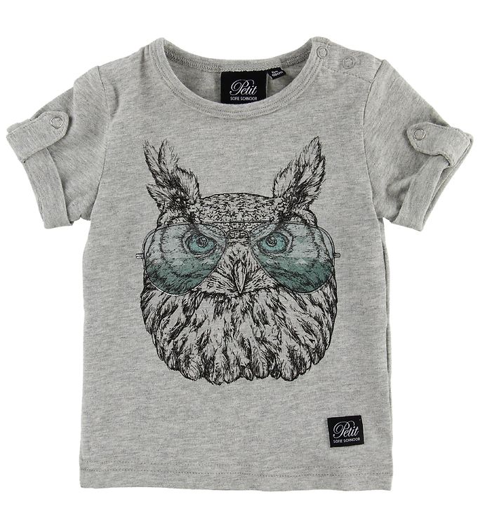 Petit by Sofie Schnoor T-shirt - Julius - Gråmeleret m. Ugle Petit by Sofie Schnoor T-shirt - Julius - Gråmeleret m. Ugle