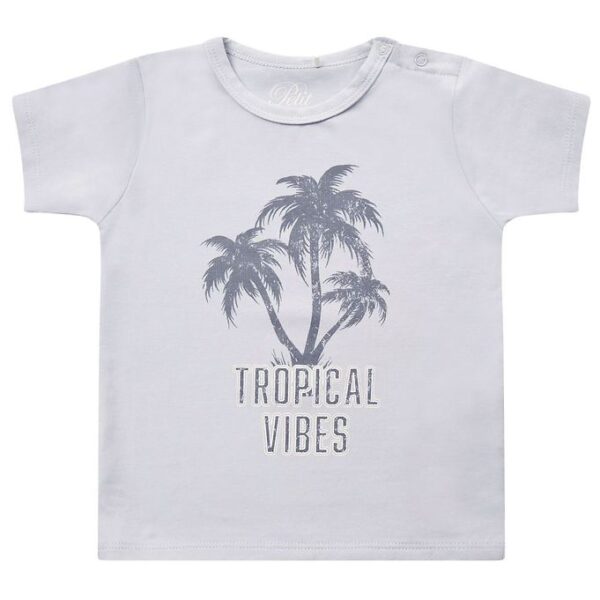 Petit by Sofie Schnoor T-shirt - Julius - Lyseblå m. Palme