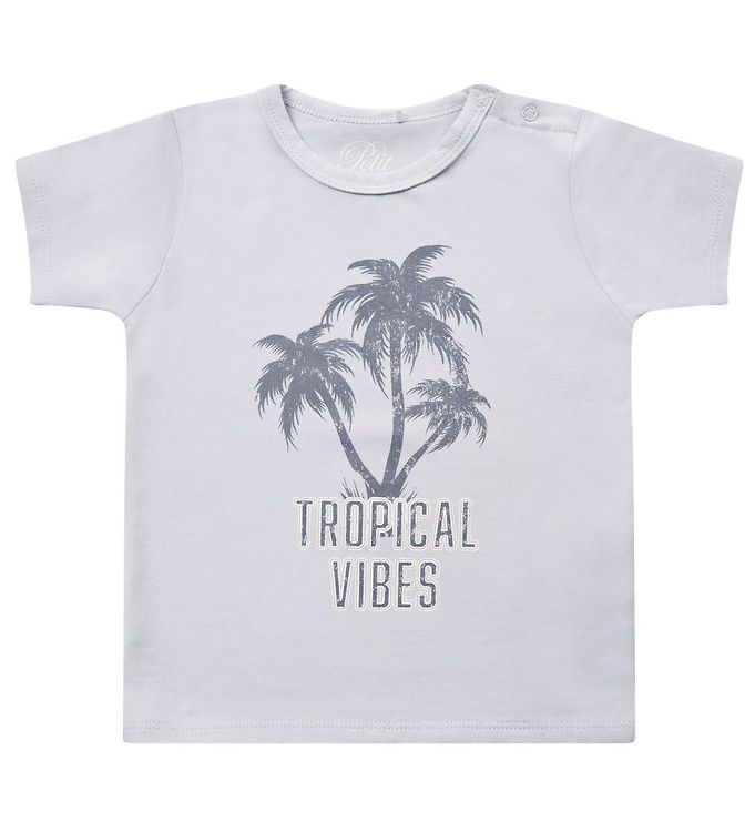 Petit by Sofie Schnoor T-shirt - Julius - Lyseblå m. Palme Petit by Sofie Schnoor T-shirt - Julius - Lyseblå m. Palme