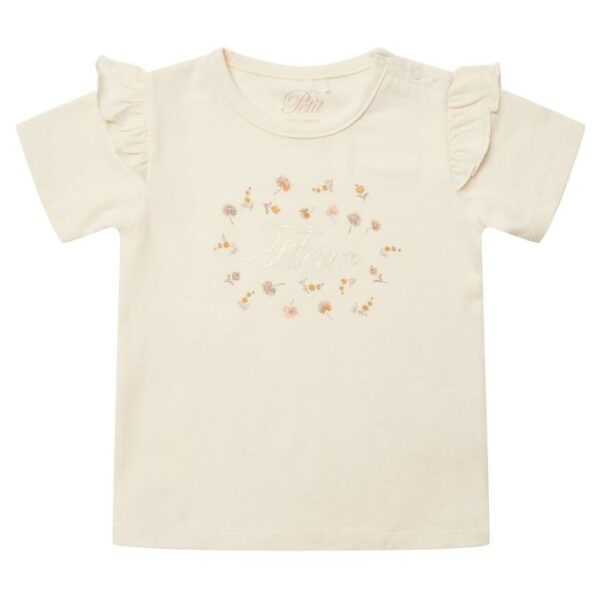 Petit by Sofie Schnoor T-shirt - Penelope - Off White m. Blomste
