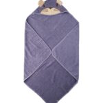 Pippi Baby Babyhåndklæde - 83x83 cm - Lavendel m. Kat