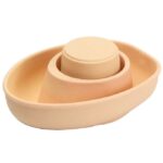 PlanToys Badelegetøj - Naturgummi - Speedbåd/Ubåd - Pastelorange