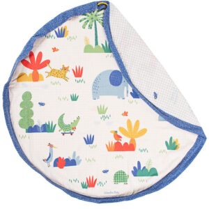 Play&Go x Moulin Roty Legetøjstæppe - Ø140 cm - Les Toupitis