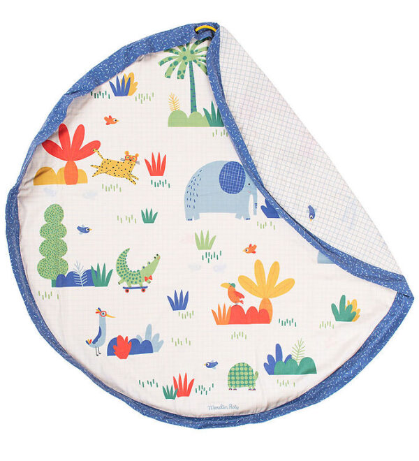 Play&Go x Moulin Roty Legetøjstæppe - Ø140 cm - Les Toupitis