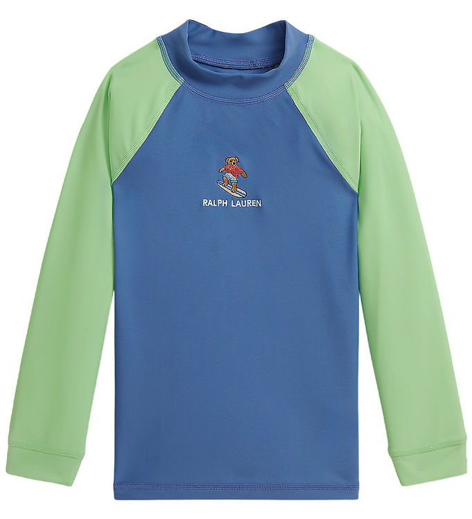 Polo Ralph Lauren Badebluse - UV50+ - Bai Blue/Lime