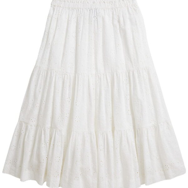 Polo Ralph Lauren Nederdel - Woven Maxi Skirt - Hvid Polo Ralph Lauren Nederdel - Woven Maxi Skirt - Hvid