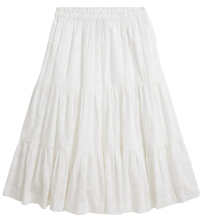 Polo Ralph Lauren Nederdel - Woven Maxi Skirt - Hvid