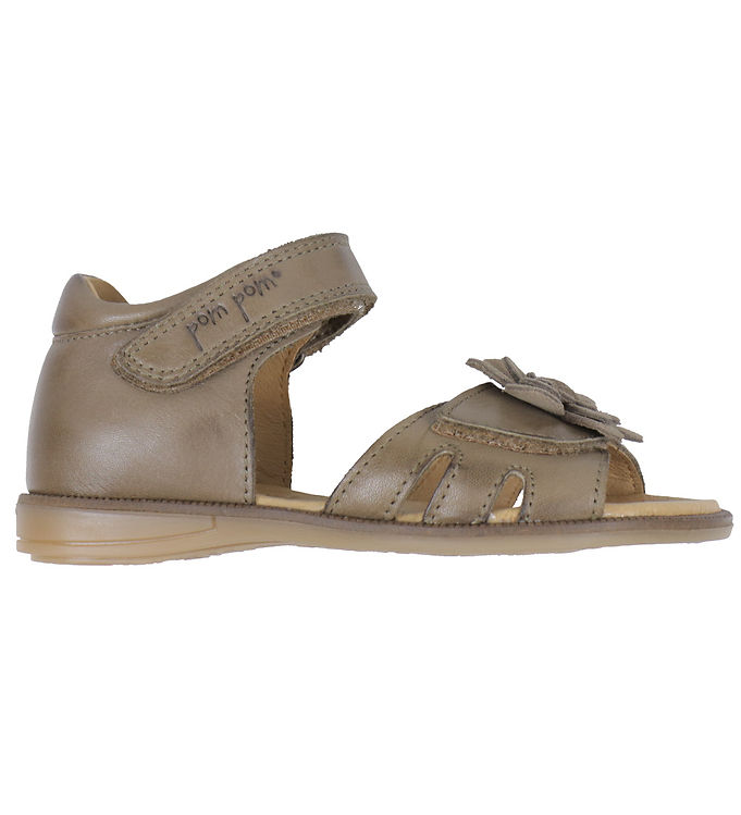 Pom Pom Sandaler - Flower - Latte Pom Pom Sandaler - Flower - Latte