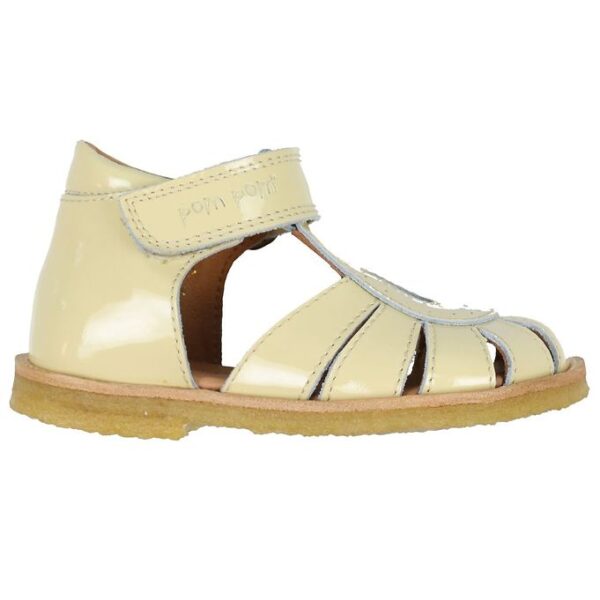 Pom Pom Sandaler - Rub Sole - Light Yellow Patent Pom Pom Sandaler - Rub Sole - Light Yellow Patent
