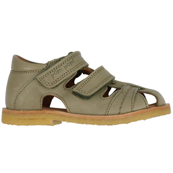 Pom Pom Sandaler - Rub Sole Two - Dusty Olive Pom Pom Sandaler - Rub Sole Two - Dusty Olive