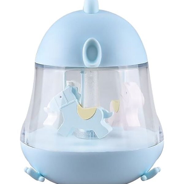 Rabbit & Friends Lampe - 16x13 cm - Karrusel m. Musik - Blå