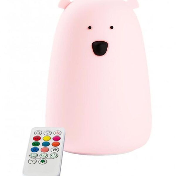 Rabbit & Friends Lampe - Bjørn - 17x11 cm - Rose