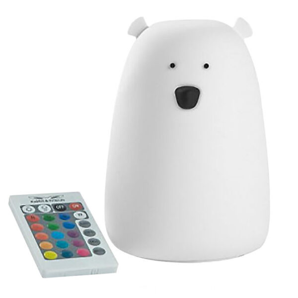 Rabbit & Friends Lampe m. Højtaler - 11x15,5 cm - Bjørn m. Fjern