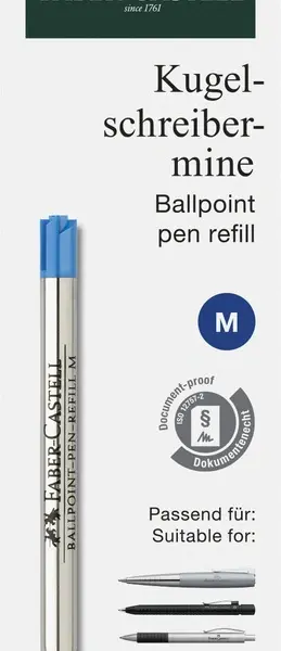 Refill Faber-Castell kuglepen m blå bk