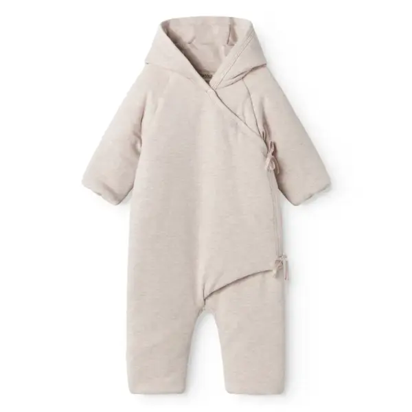 Rex - Vatteret Baby Heldragt - Light beige melange - 44/50