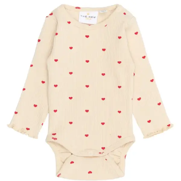 Rhea Rib Body Langærmet - GARDENIA - 62