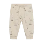 Rib Bukser m. Print - Fog - 86