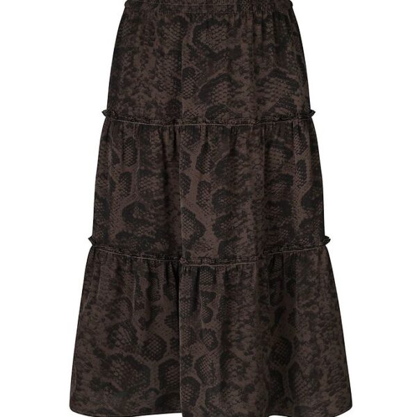 Rosemunde Nederdel - Recycled Polyester - Smoaked Oak Snake Prin