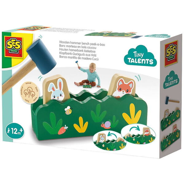 SES Creative Aktivitetslegetøj - Træ - Hammerbræt - Tittebøh