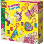 SES Creative Aktivitetssæt - Mal Med Diamanter - Nøglevedhæng