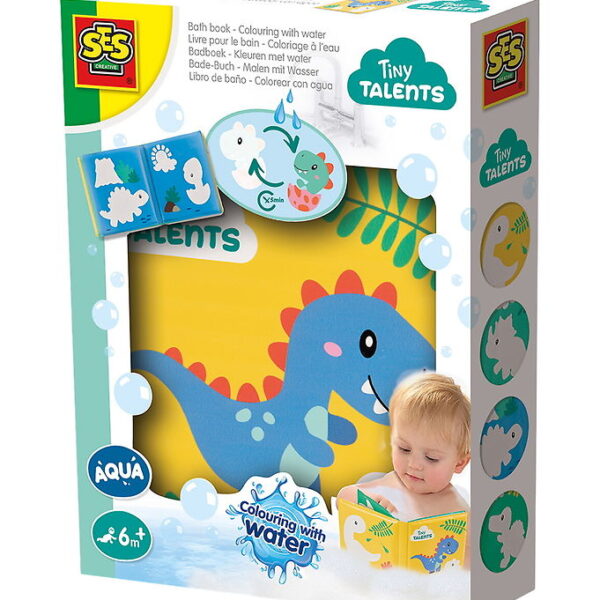 SES Creative Badebog - Farv med Vand - Dino