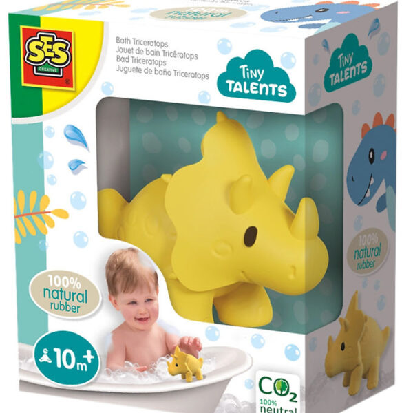 SES Creative Badedyr - Triceratops - Naturgummi
