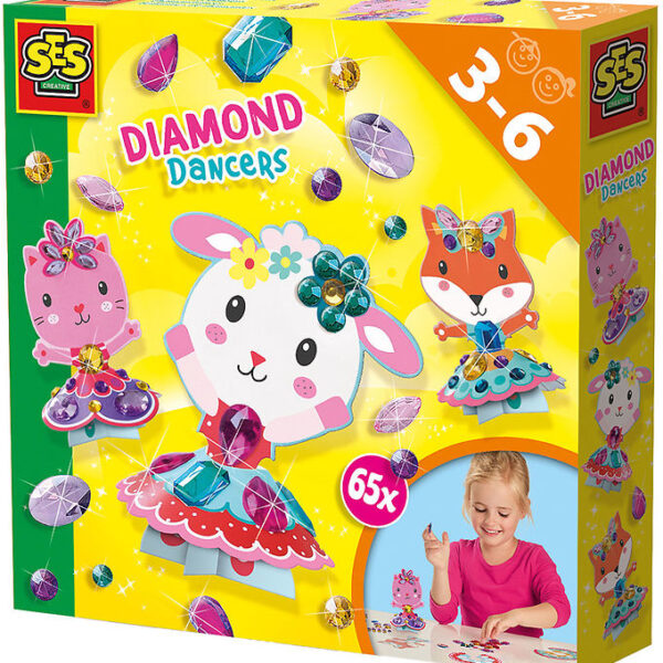 SES Creative Diamantmosaik - Dansende Dyr SES Creative Diamantmosaik - Dansende Dyr