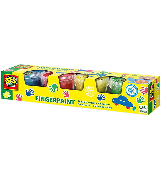 SES Creative Fingermaling - 4x110ml - Primærfarver