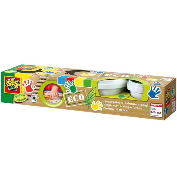 SES Creative Fingermaling - 4x120 ml - Lyse Farver