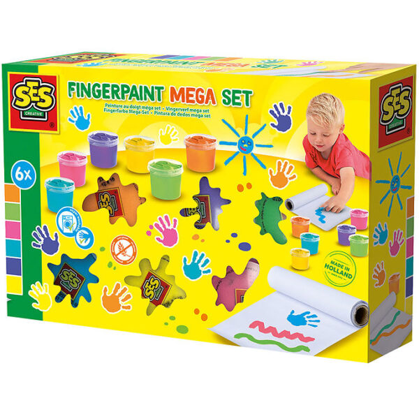 SES Creative - Fingermaling Megasæt - 6x110ml SES Creative - Fingermaling Megasæt - 6x110ml