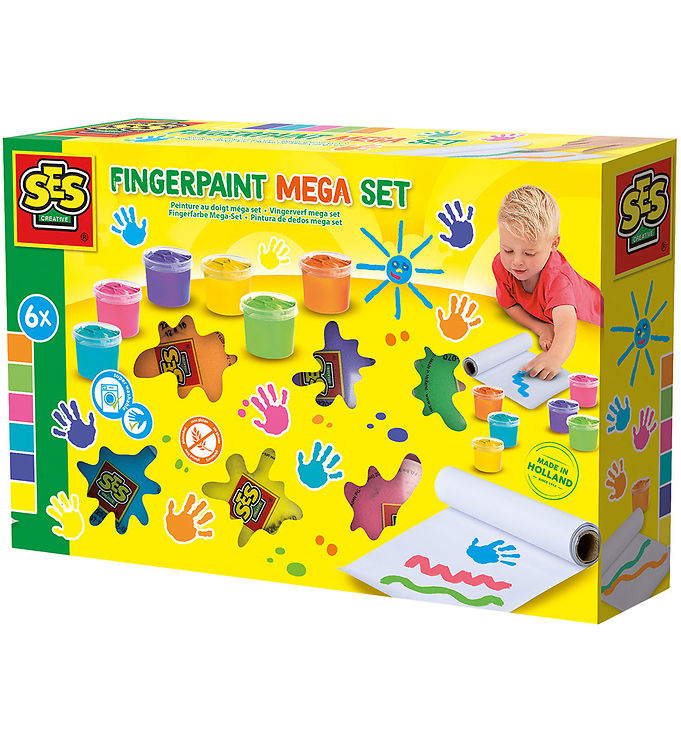 SES Creative - Fingermaling Megasæt - 6x110ml SES Creative - Fingermaling Megasæt - 6x110ml