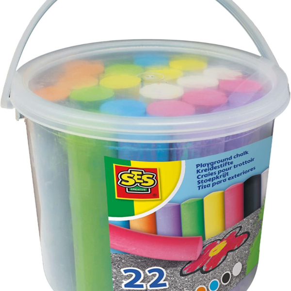 SES Creative | Gadekridt i spand, 22 stk