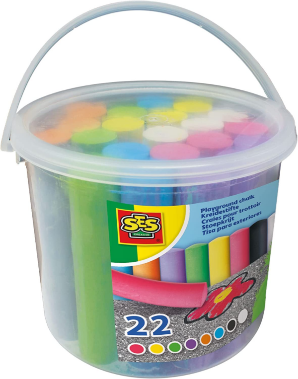 SES Creative | Gadekridt i spand, 22 stk