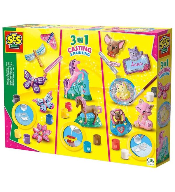 SES Creative Kreasæt - Støb og Mal - 3i1