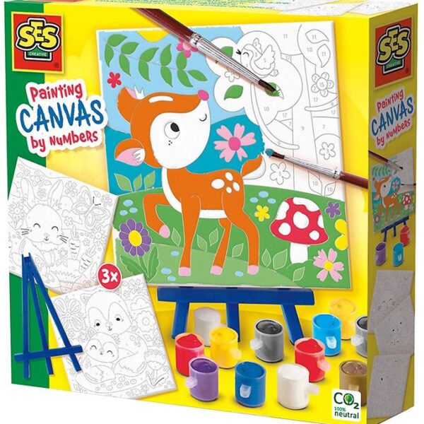 SES Creative Mal Efter Nummer - Skovens Dyr