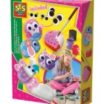 SES Creative Malesæt - Mal På Sten - Lilla/Rød m.m Maling