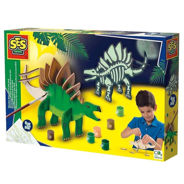 SES Creative Modeldinosaur - DIY - Selvlysende