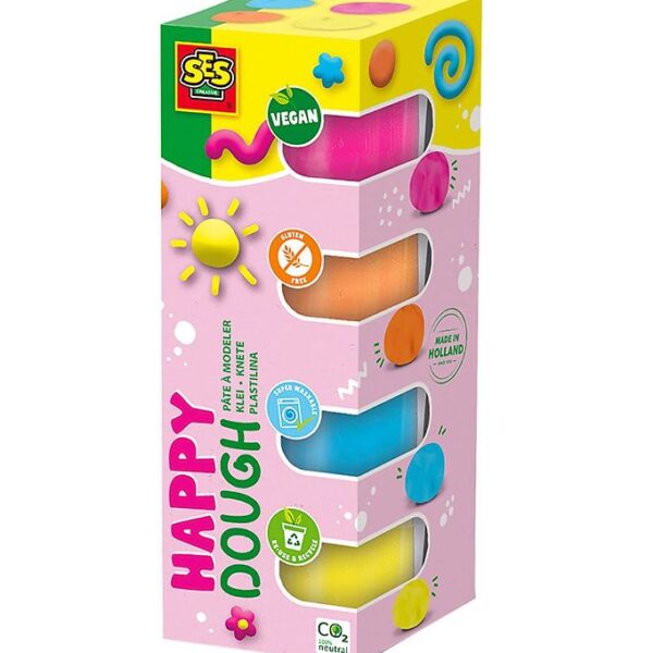SES Creative Modellervoks - 4x90 g - Happy