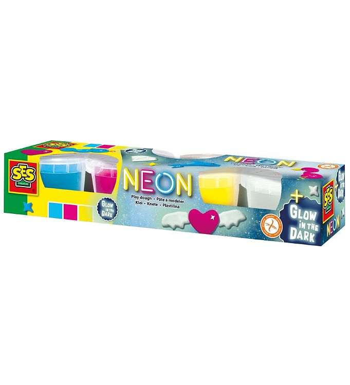 SES Creative Modellervoks - 4x90g - Selvlysende Neon SES Creative Modellervoks - 4x90g - Selvlysende Neon