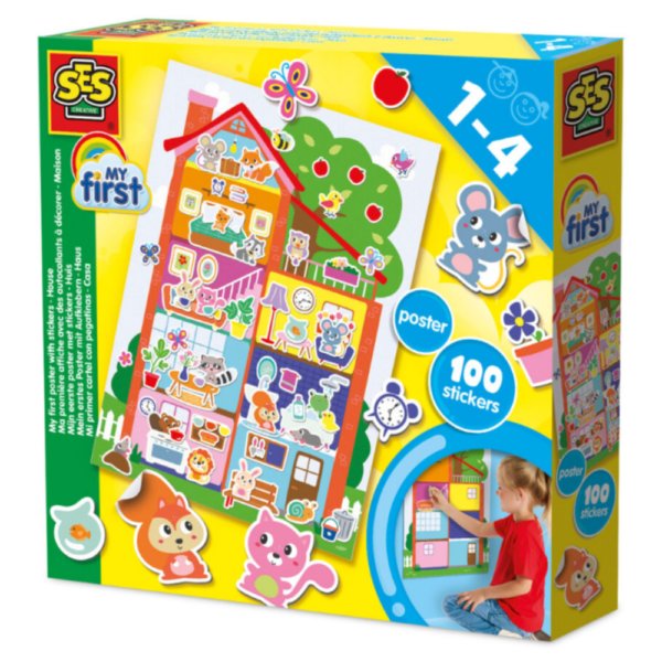 SES Creative | My First - Plakat med klistermærker - Mit hus