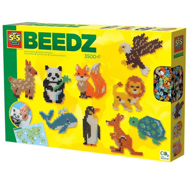 SES Creative Perler - Strygeperler - 3500 stk - Verdens Dyr