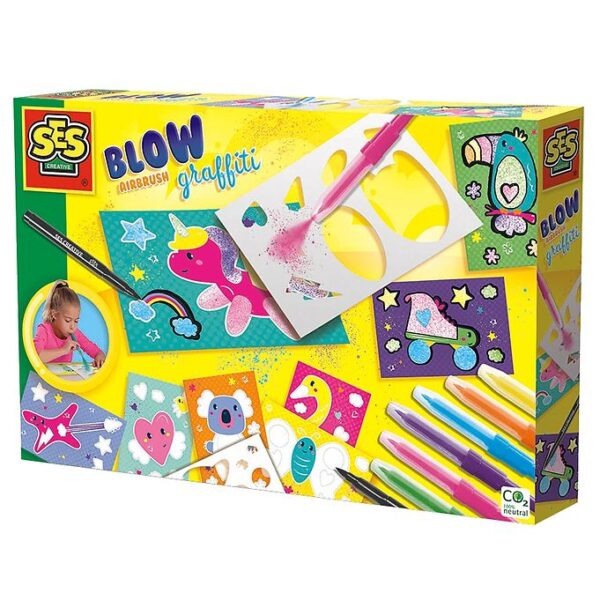 SES Creative Pustetuscher m. Skabeloner - Graffiti