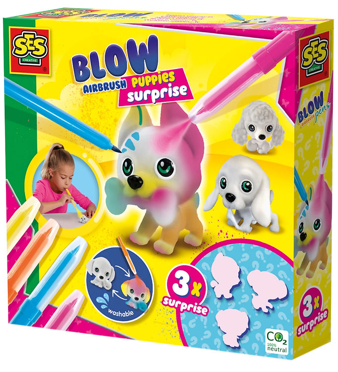 SES Creative Pustetusser - Dekorer 3 Hundehvalpe