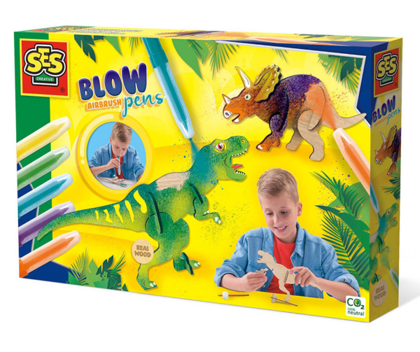 SES Creative | Pustetusser aktivitetssæt - Dinosaurer SES Creative | Pustetusser aktivitetssæt - Dinosaurer