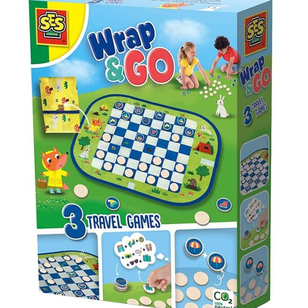 SES Creative Spil - Dam Og Huskespil I Rejsetaske