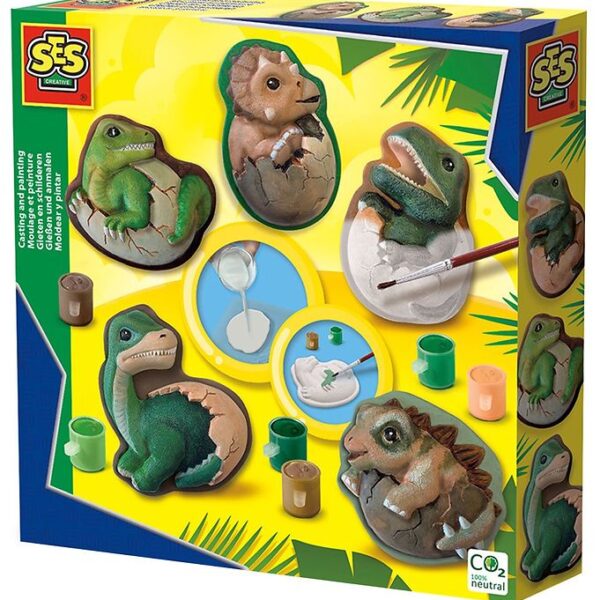 SES Creative - Støb & Mal - Dino Æg