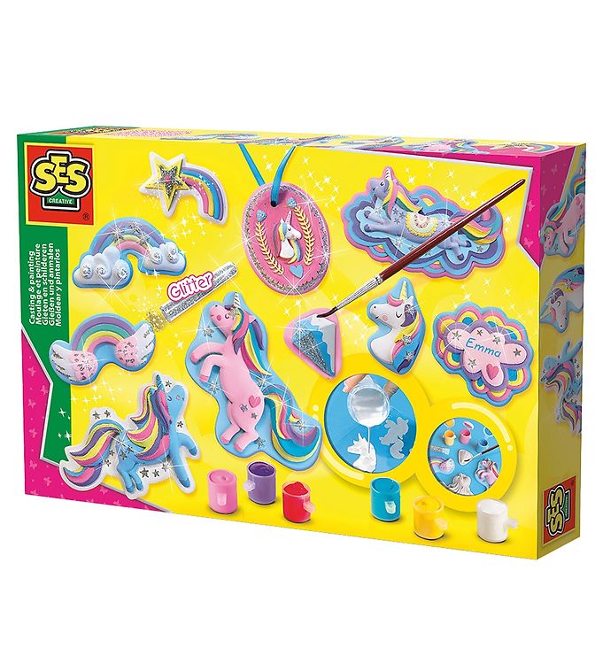 SES Creative - Støb & Mal - Glitter - Enhjørninger SES Creative - Støb & Mal - Glitter - Enhjørninger